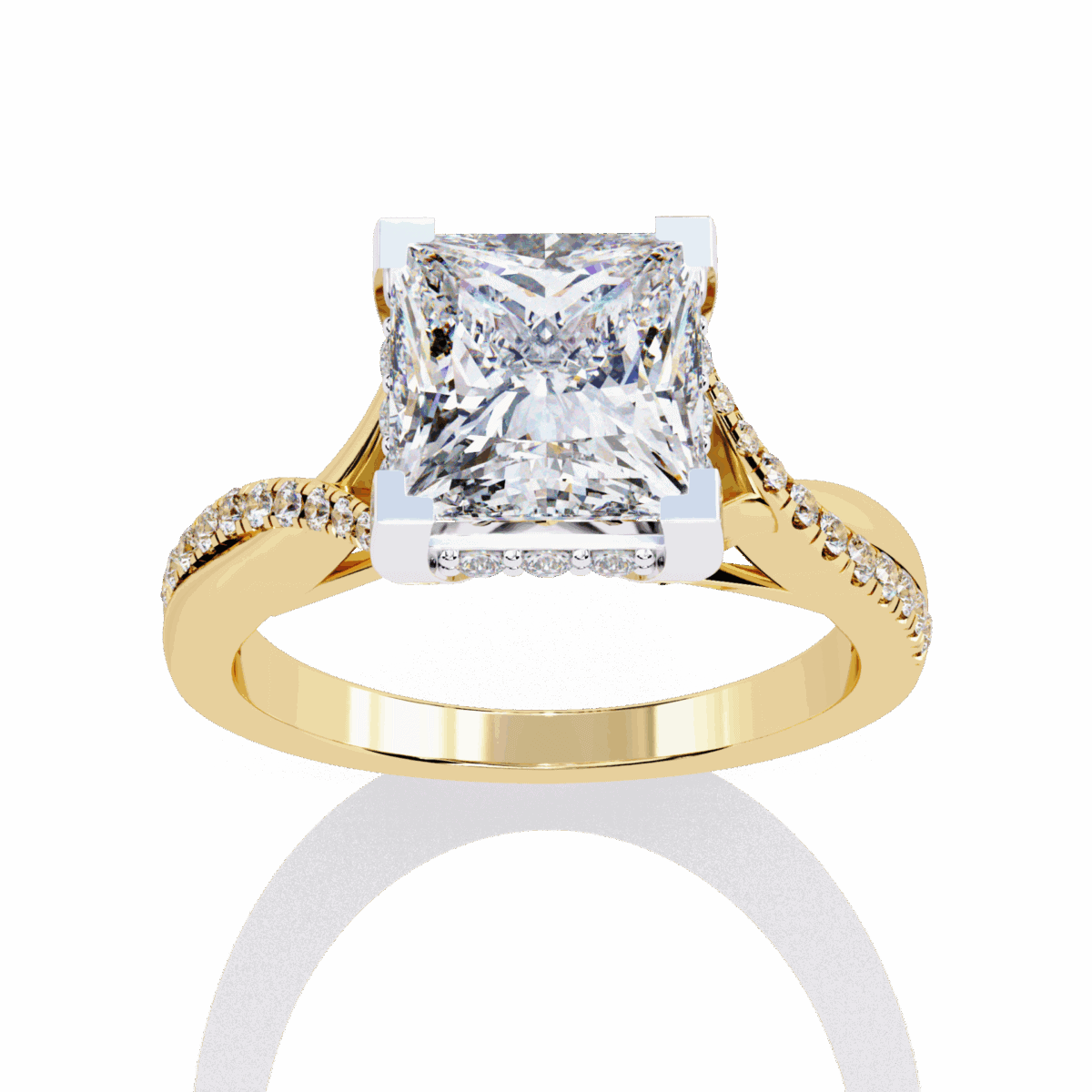 2.75 Carat Princess Cut Signature Wear Ring  Image 7