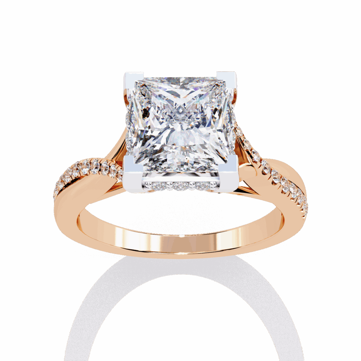 2.75 Carat Princess Cut Signature Wear Ring  Image 11