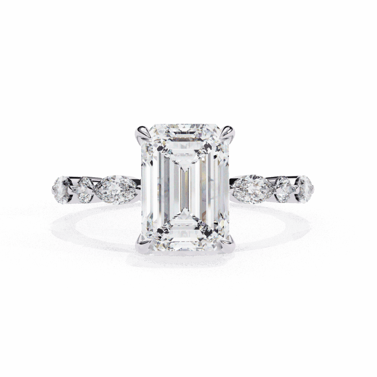 3.75 Carat Radiant Cut Day and Night Ring  Image 1