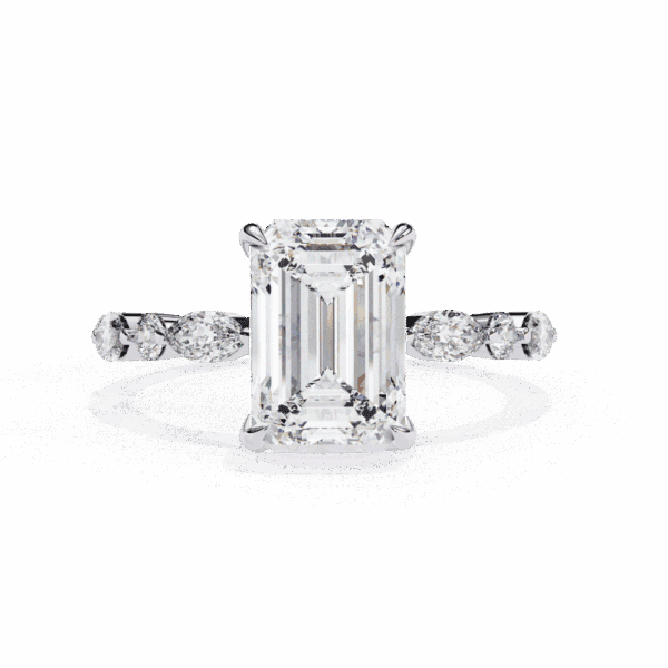3.75 Carat Radiant Cut Day and Night Ring