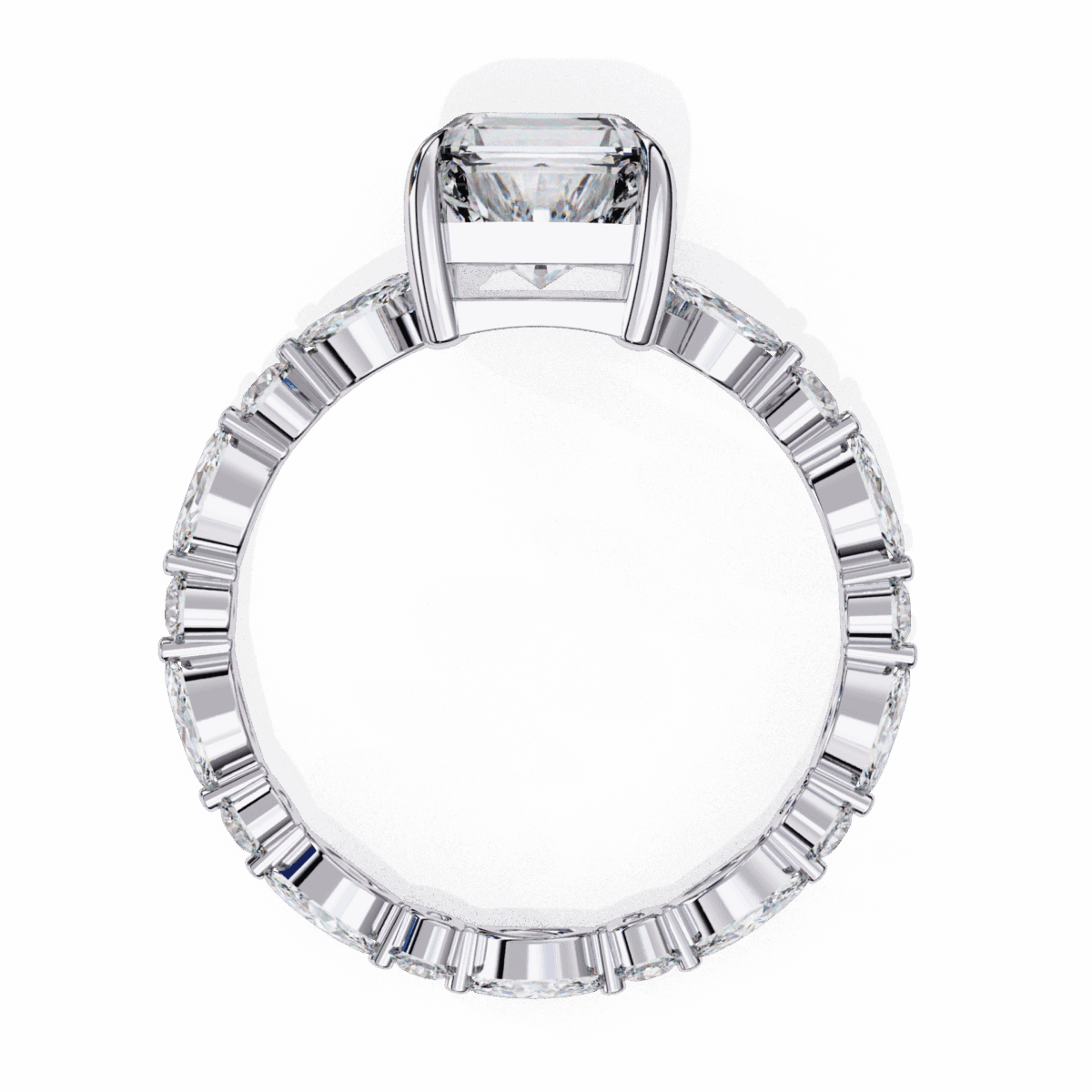 3.75 Carat Radiant Cut Day and Night Ring  Image 3
