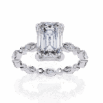 3.75 Carat Radiant Cut Day and Night Ring - Image 4