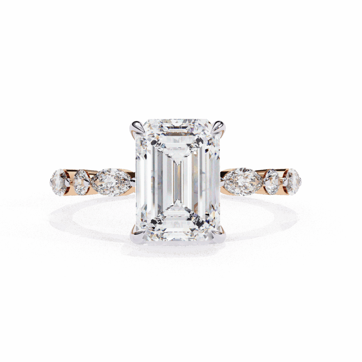 3.75 Carat Radiant Cut Day and Night Ring  Image 8