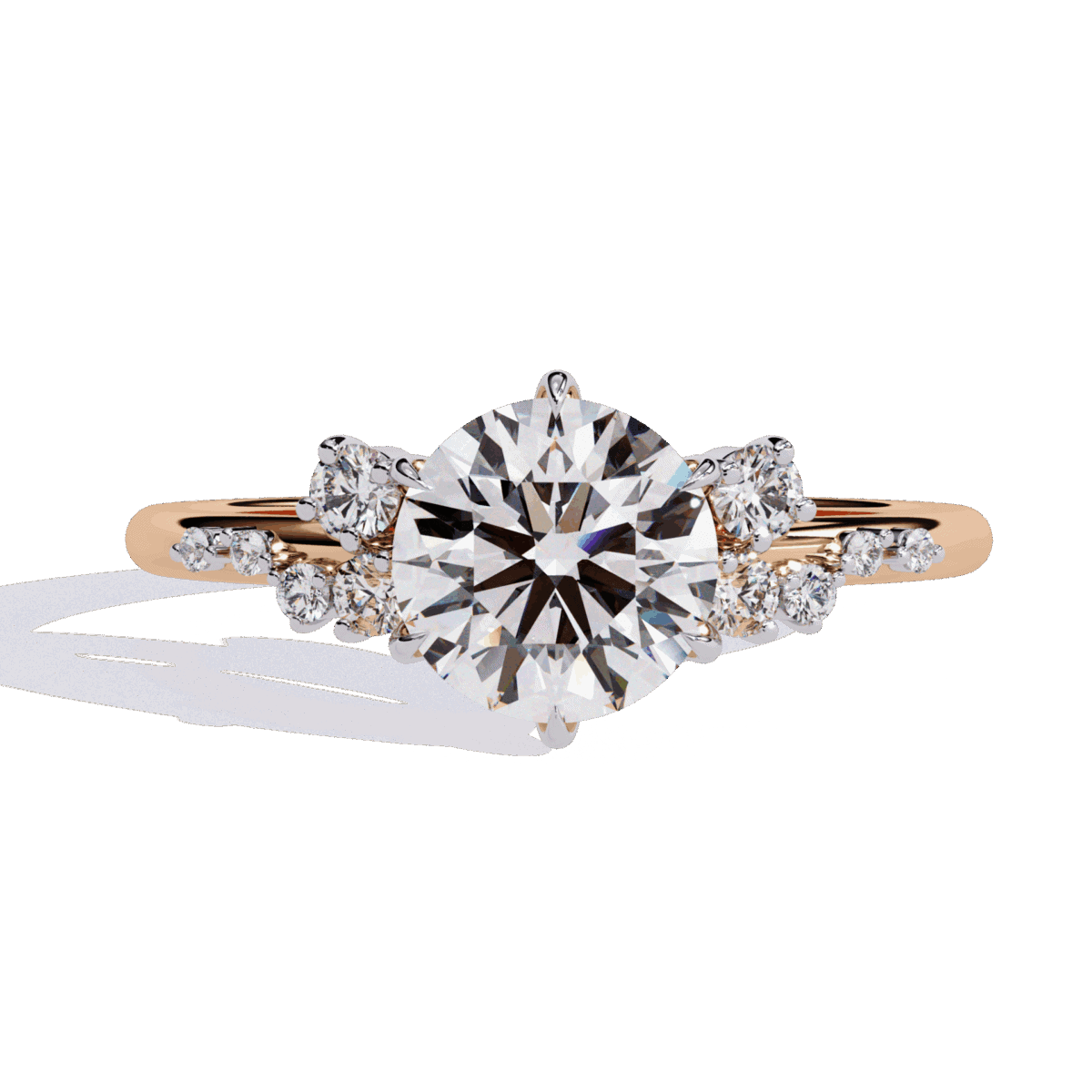 1.25 Carat Round Cut Day and Night Ring  Image 9