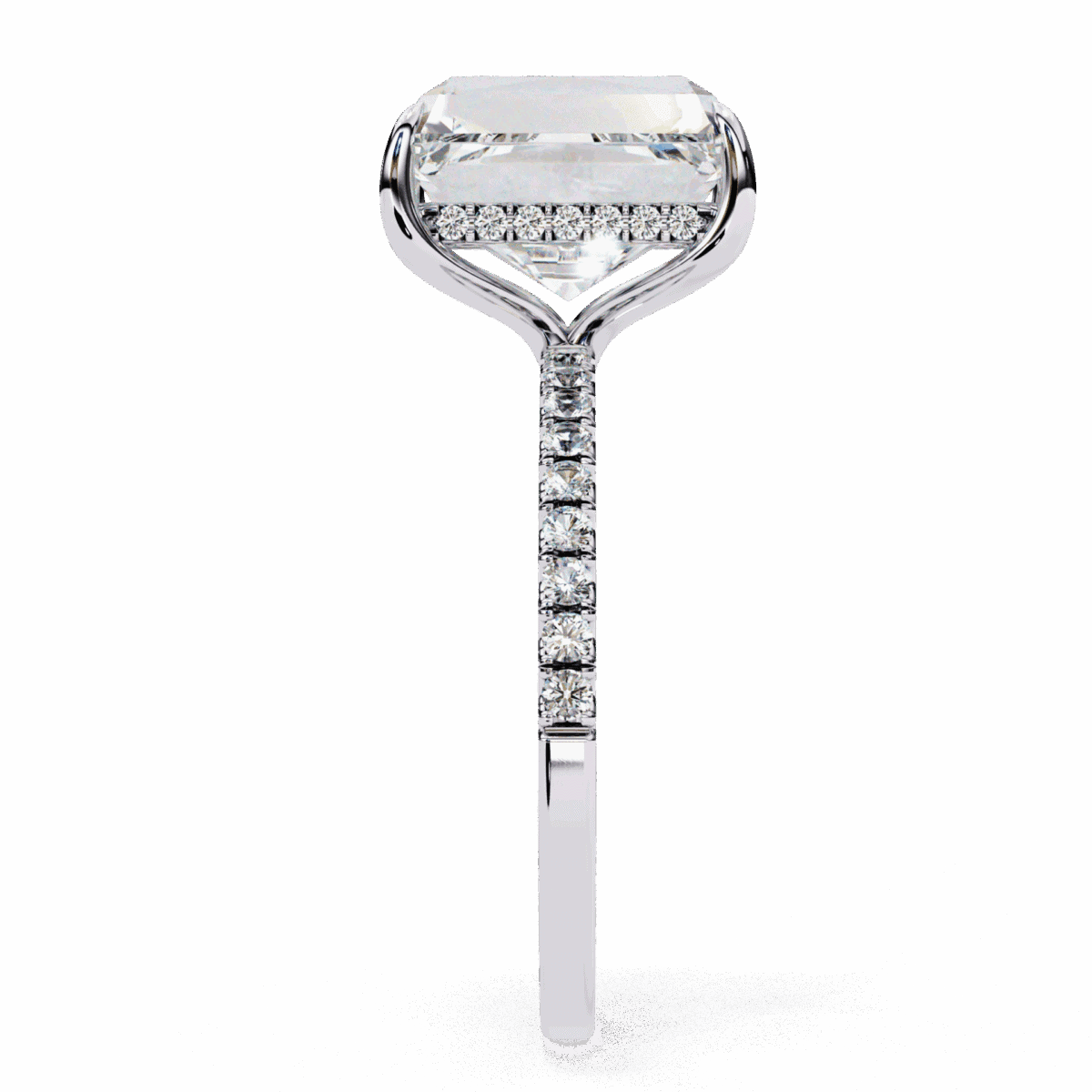 2.75 Carat Emerald Cut Forevermore Solitaire Ring  Image 2