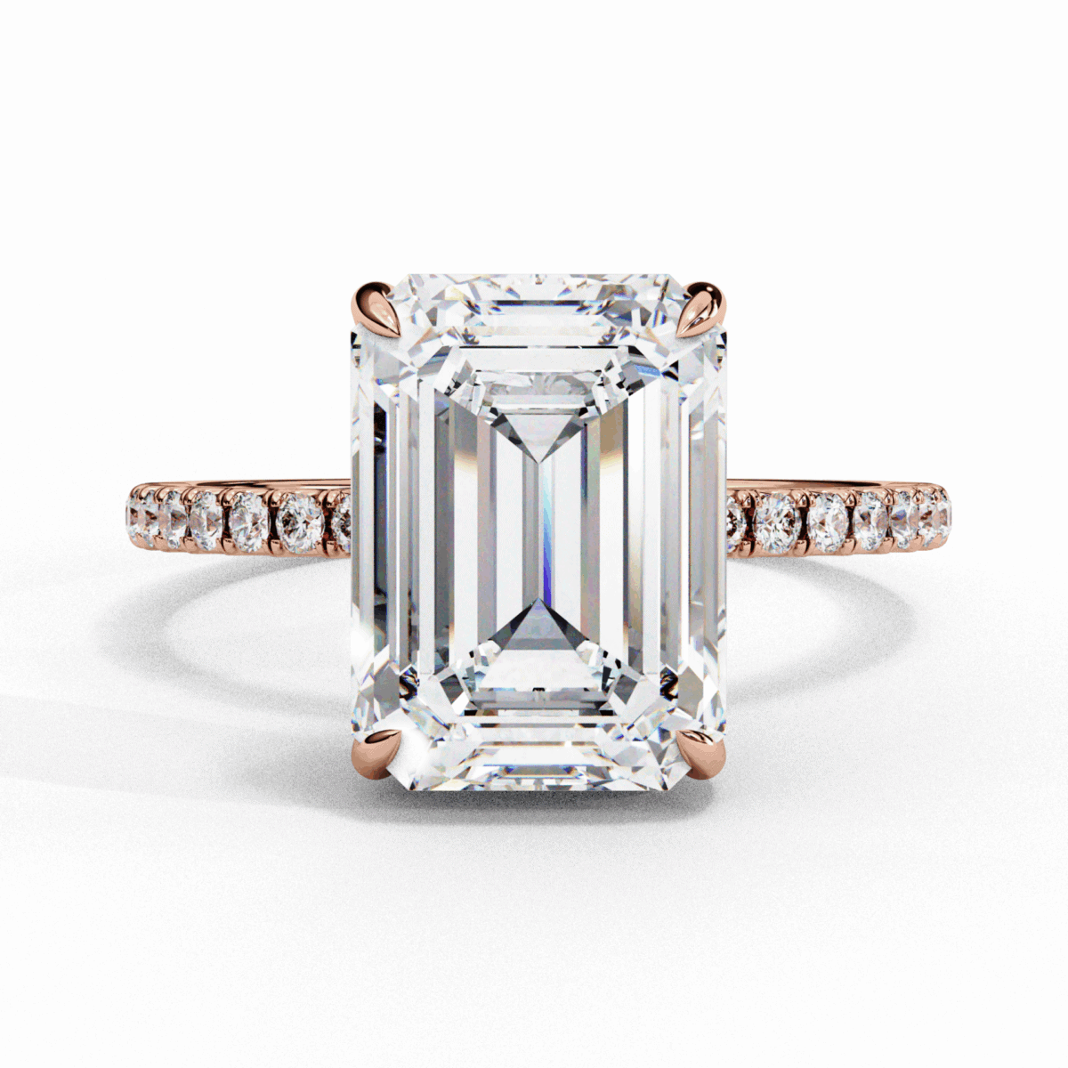 2.75 Carat Emerald Cut Forevermore Solitaire Ring  Image 9