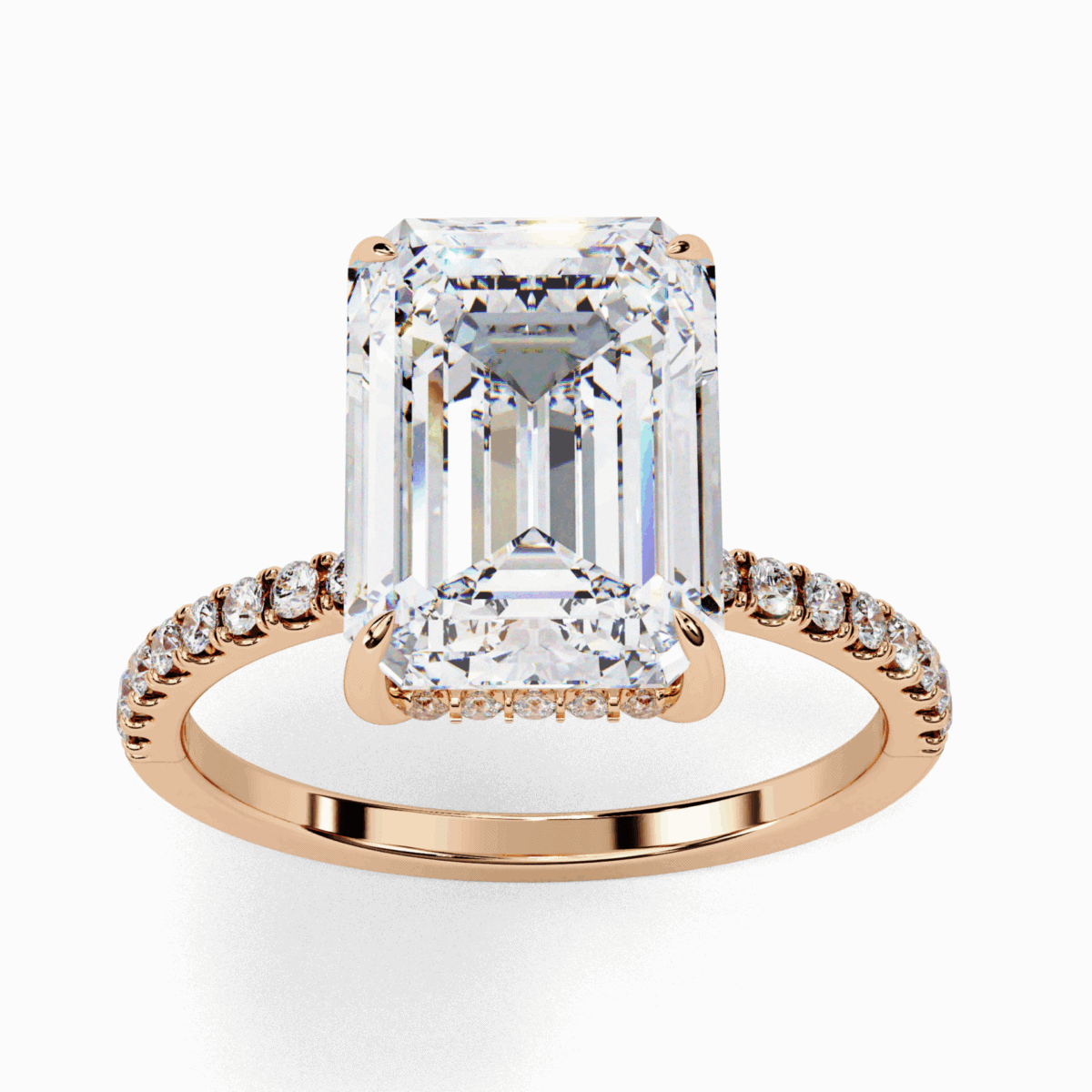 2.75 Carat Emerald Cut Forevermore Solitaire Ring  Image 12