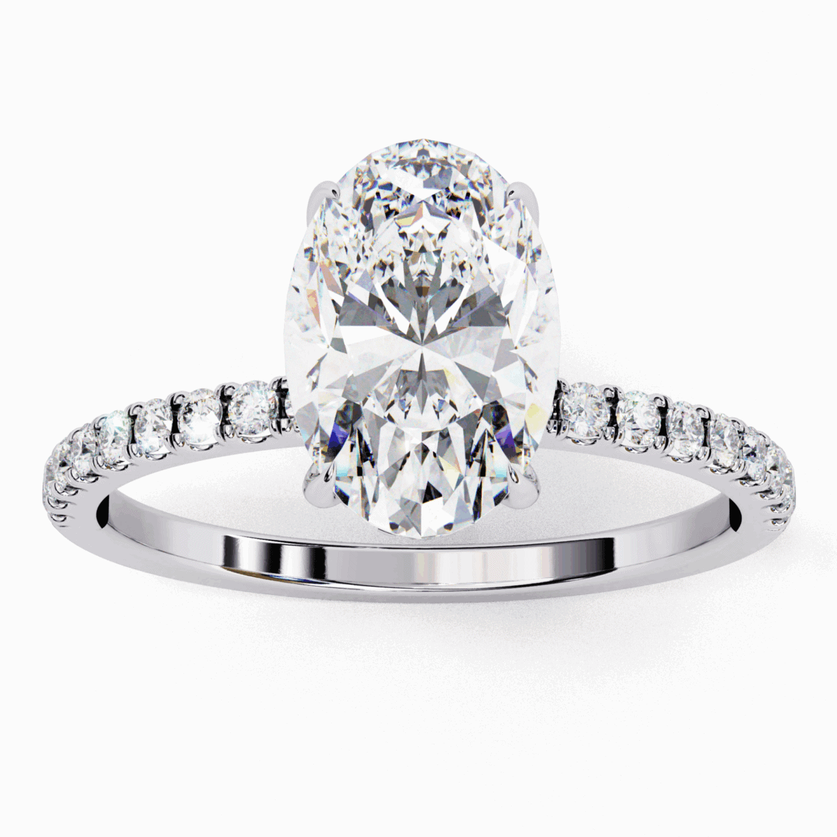 1.5 Carat Oval Cut Forevermore Solitaire Ring  Image 4