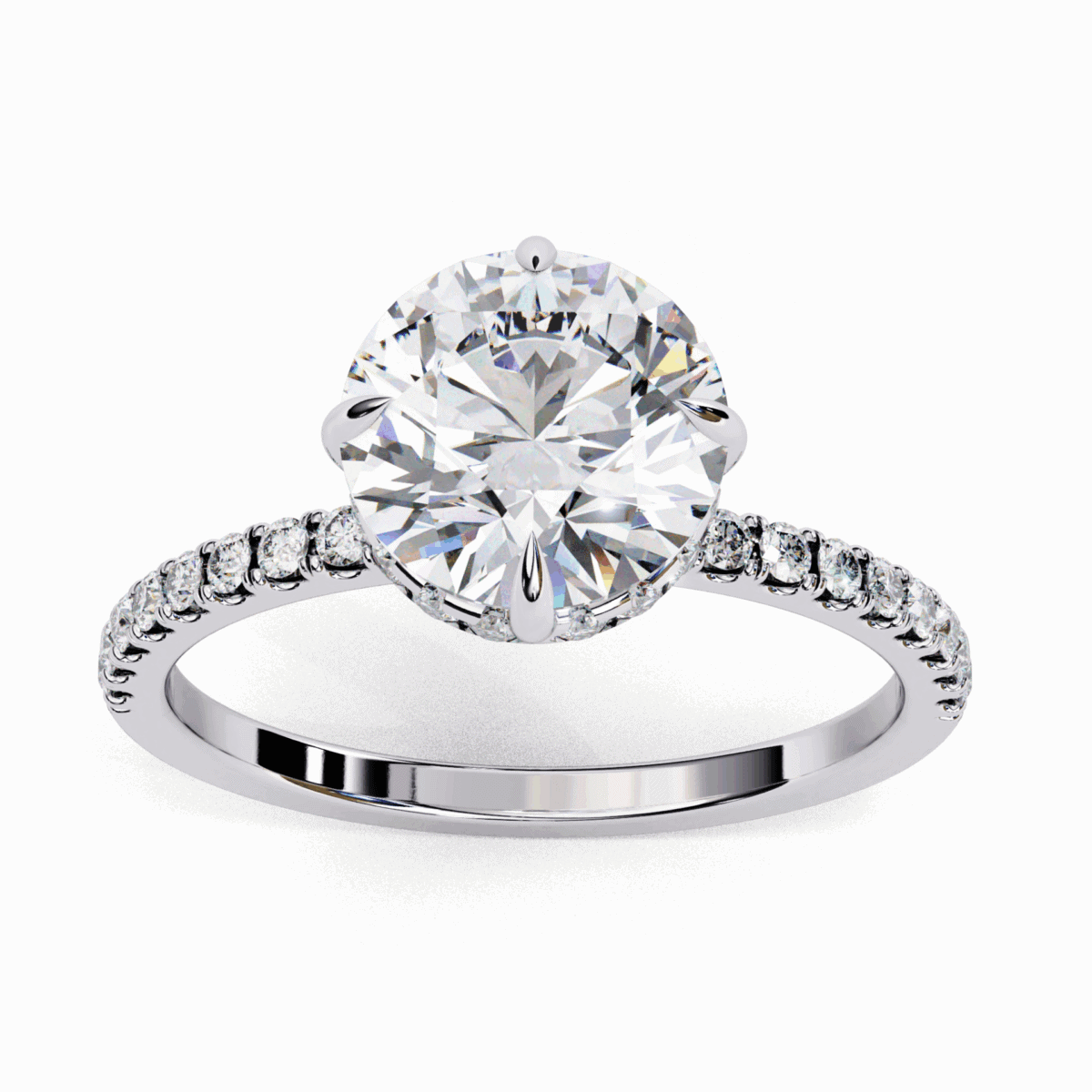 2.75 Carat Round Cut Forevermore Solitaire Ring  Image 4
