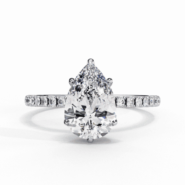 2 Carat Pear Cut Forevermore Solitaire Ring