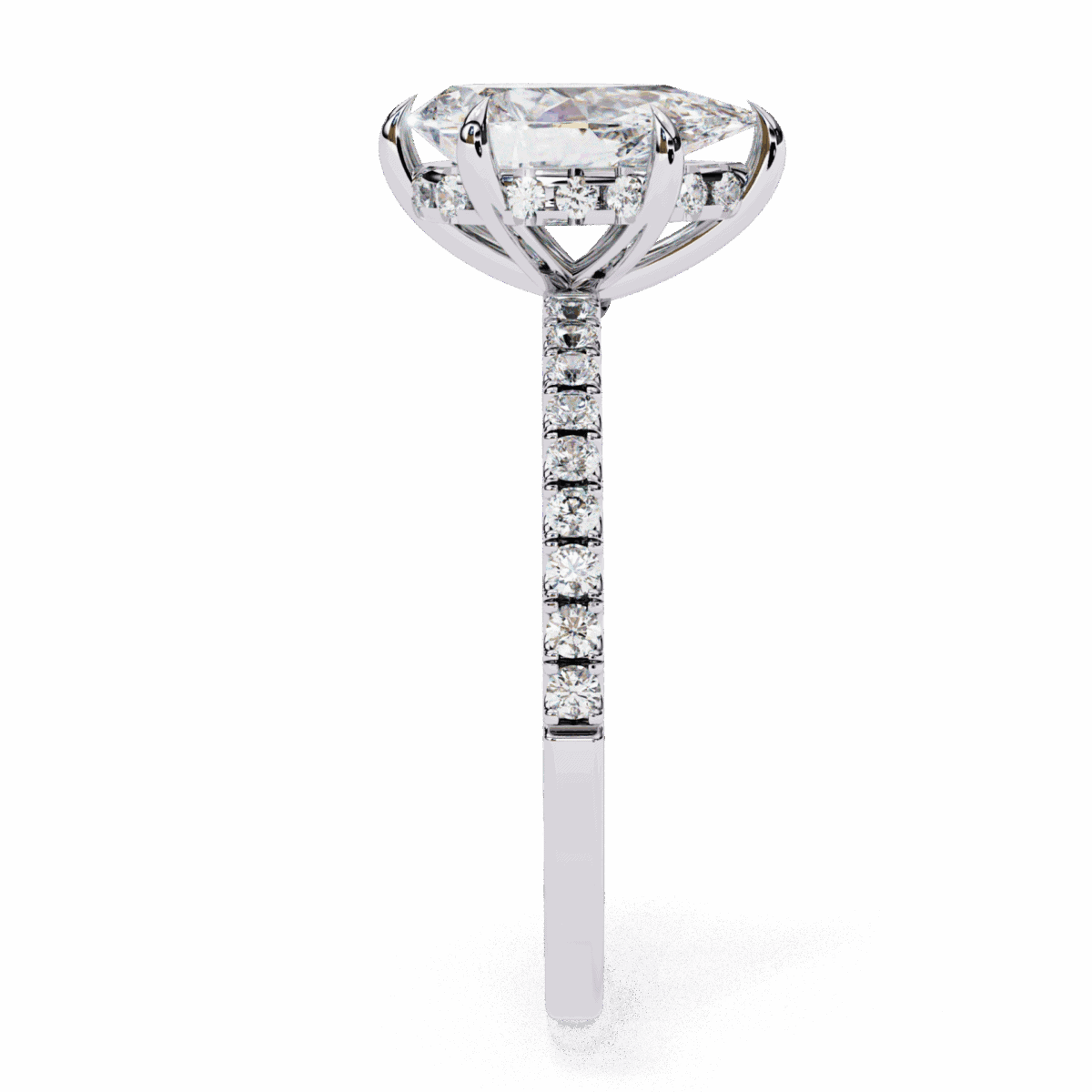 2 Carat Pear Cut Forevermore Solitaire Ring  Image 2