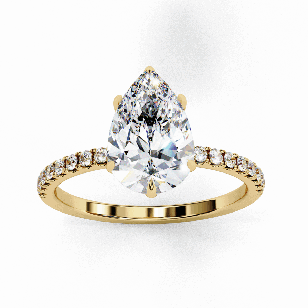 2 Carat Pear Cut Forevermore Solitaire Ring  Image 8