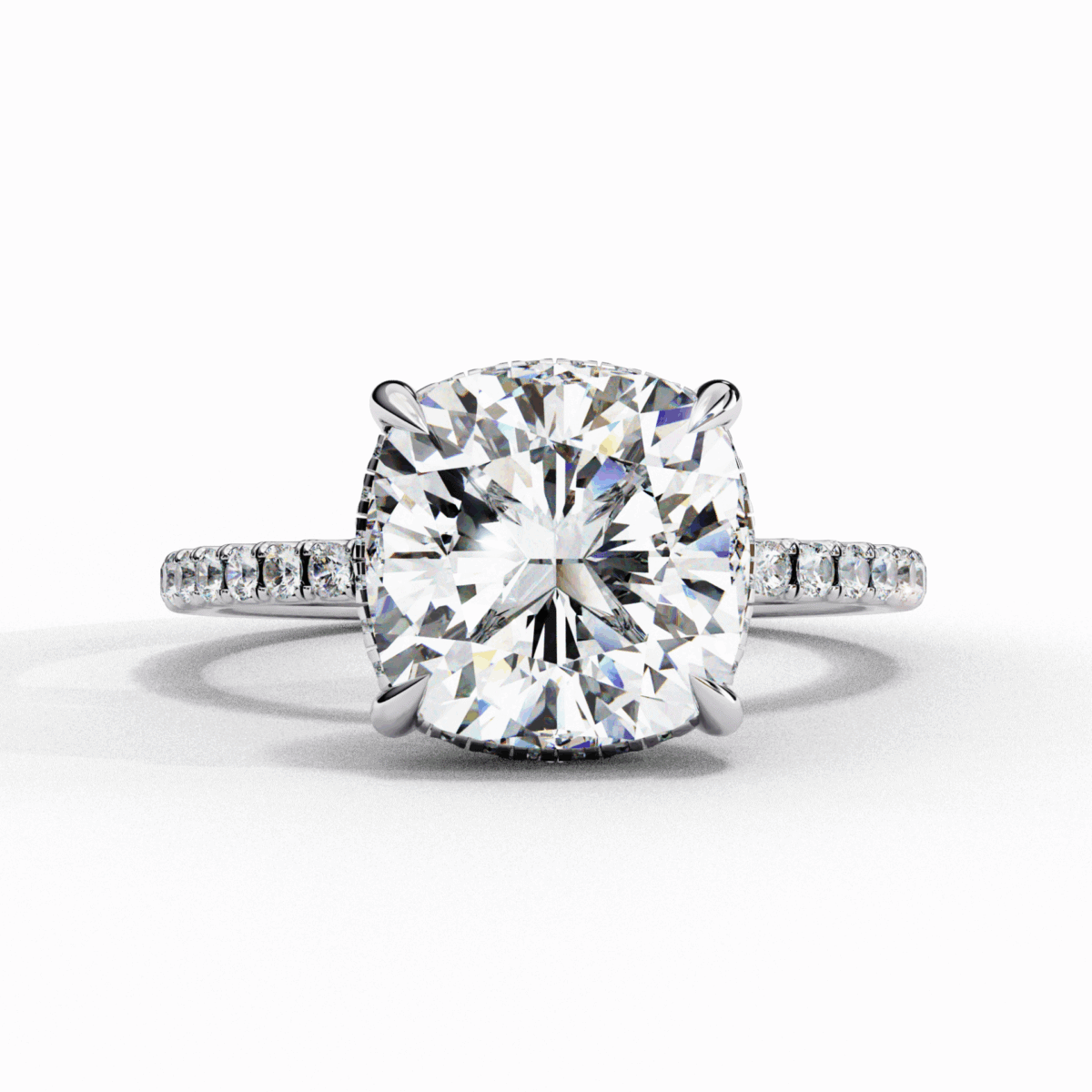 3.5 Carat Cushion Cut Forevermore Solitaire Ring  Image 1