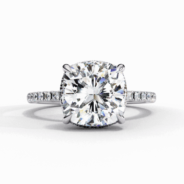 3.5 Carat Cushion Cut Forevermore Solitaire Ring