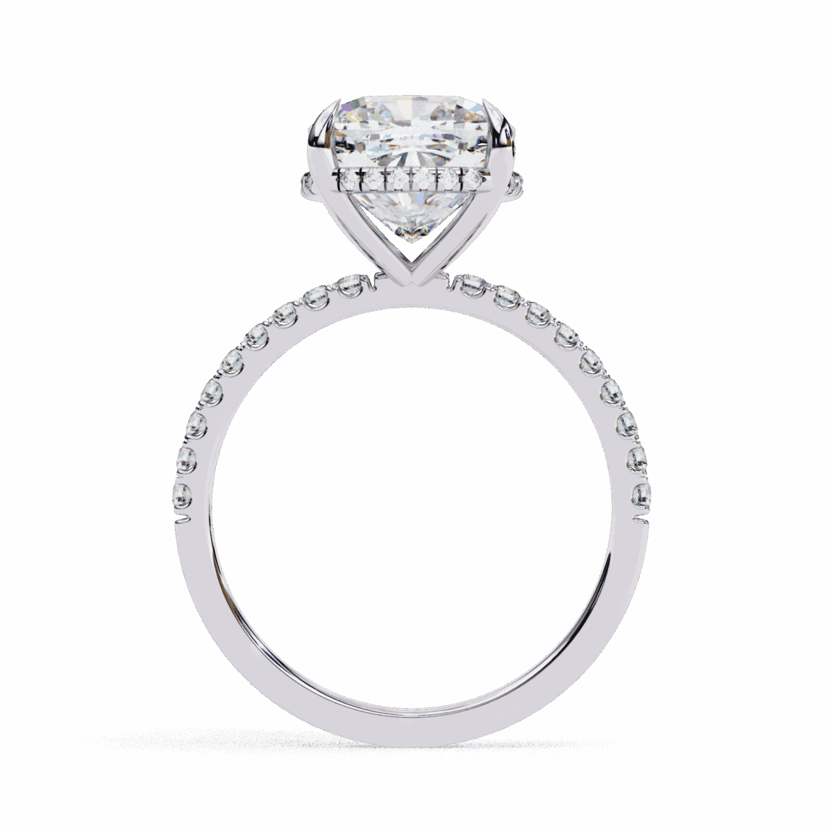 3.5 Carat Cushion Cut Forevermore Solitaire Ring  Image 2