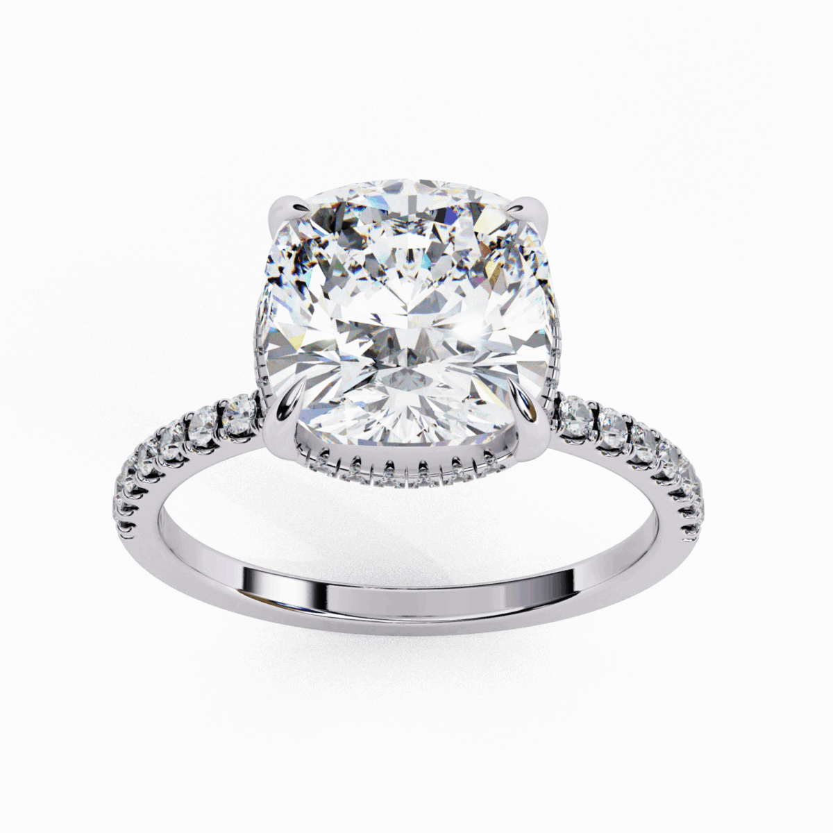 3.5 Carat Cushion Cut Forevermore Solitaire Ring  Image 3