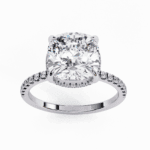 3.5 Carat Cushion Cut Forevermore Solitaire Ring - Image 3