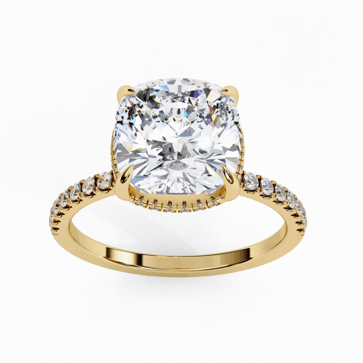 3.5 Carat Cushion Cut Forevermore Solitaire Ring  Image 7