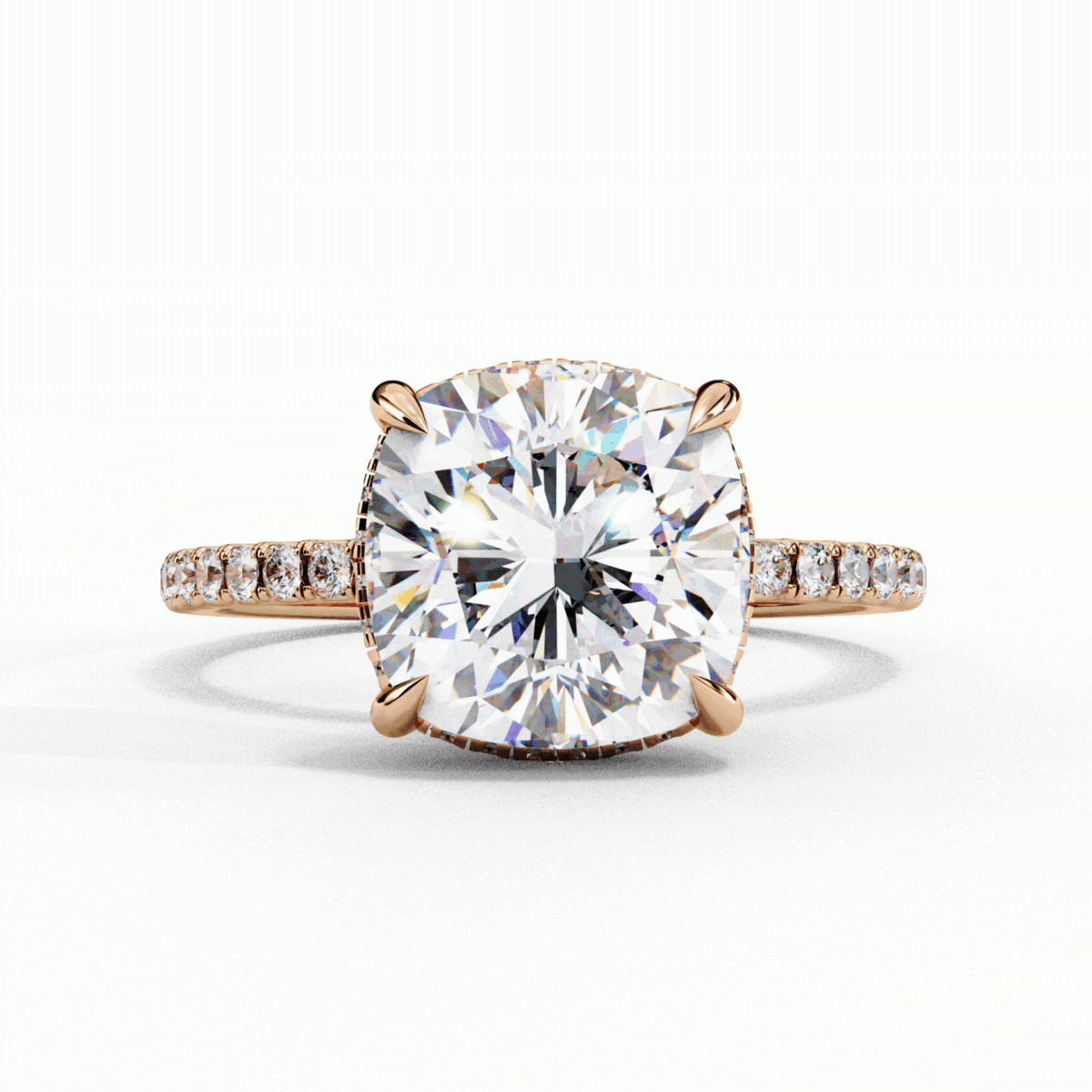 3.5 Carat Cushion Cut Forevermore Solitaire Ring  Image 8