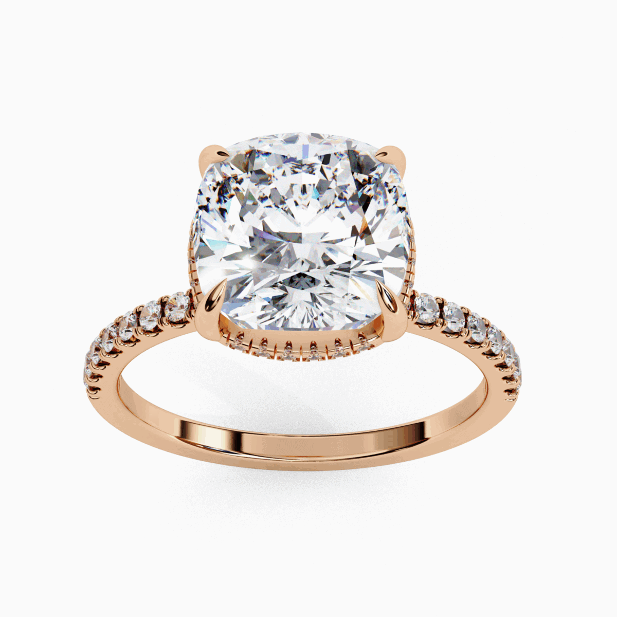 3.5 Carat Cushion Cut Forevermore Solitaire Ring  Image 12