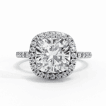 2 Carat Cushion Cut Forever Solitaire Engagement Ring