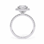 2 Carat Cushion Cut Forever Solitaire Engagement Ring - Image 3