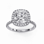 2 Carat Cushion Cut Forever Solitaire Engagement Ring - Image 4