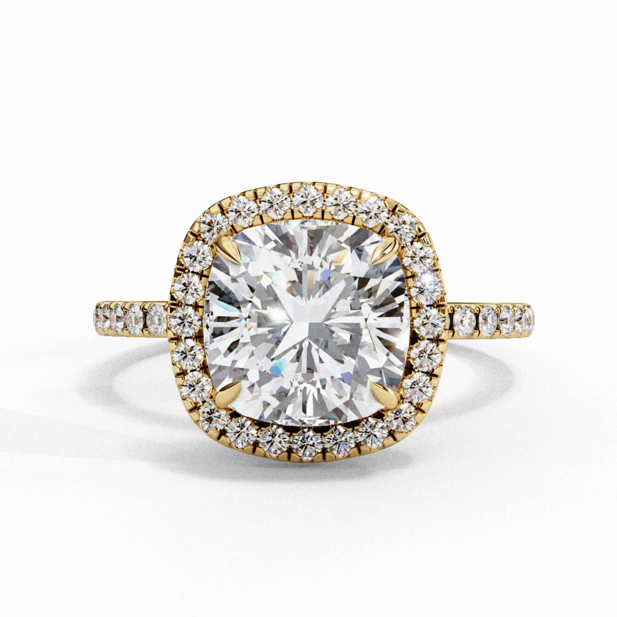 2 Carat Cushion Cut Forever Solitaire Engagement Ring  Image 5