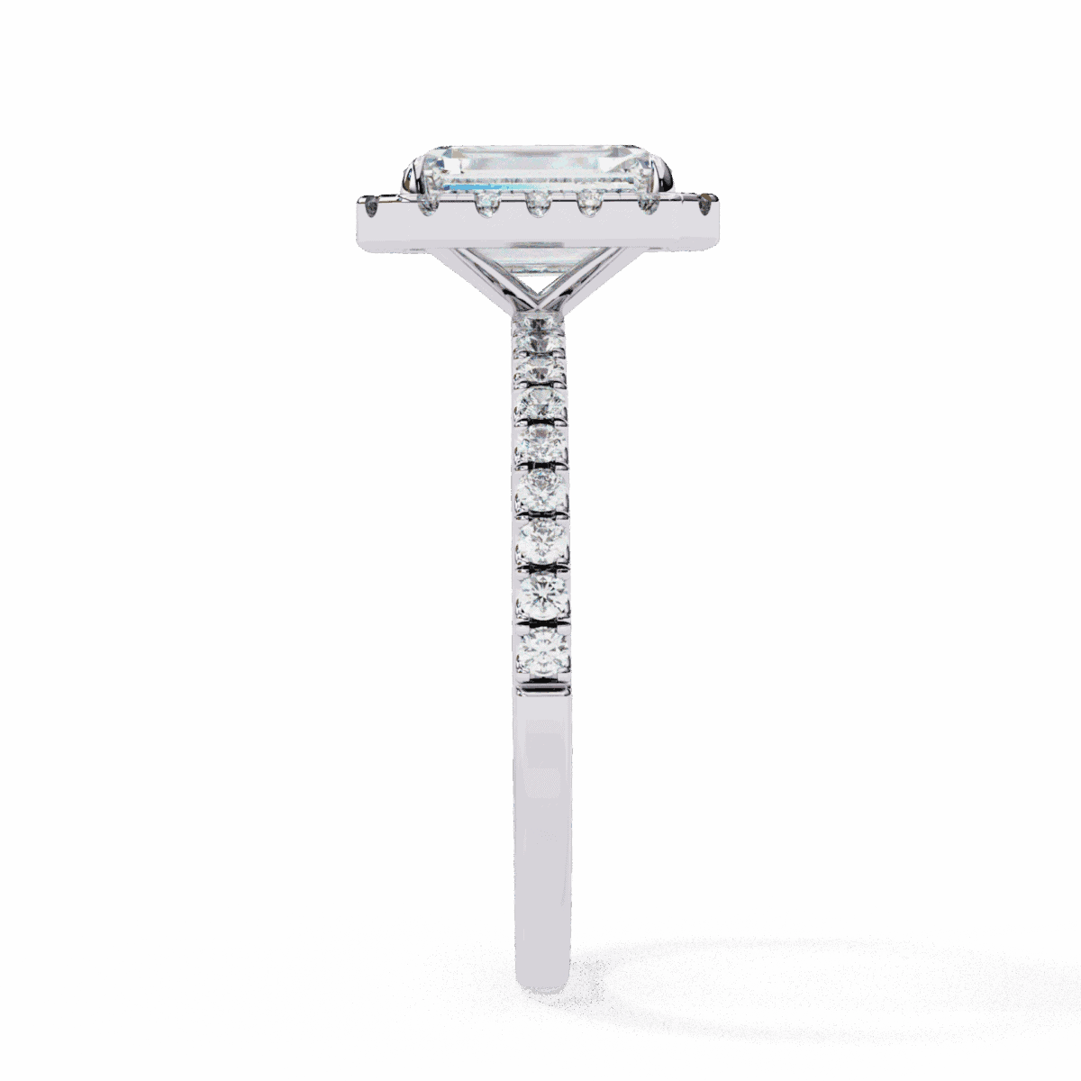 2.25 Carat Radiant Cut Forever Solitaire Engagement Ring  Image 2