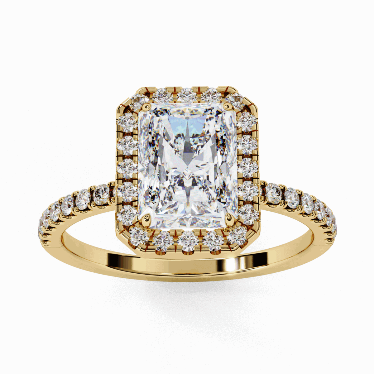 2.25 Carat Radiant Cut Forever Solitaire Engagement Ring  Image 7