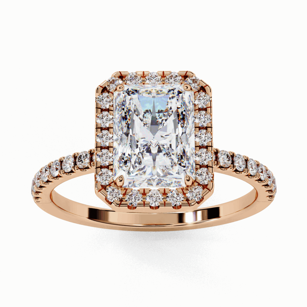 2.25 Carat Radiant Cut Forever Solitaire Engagement Ring  Image 11