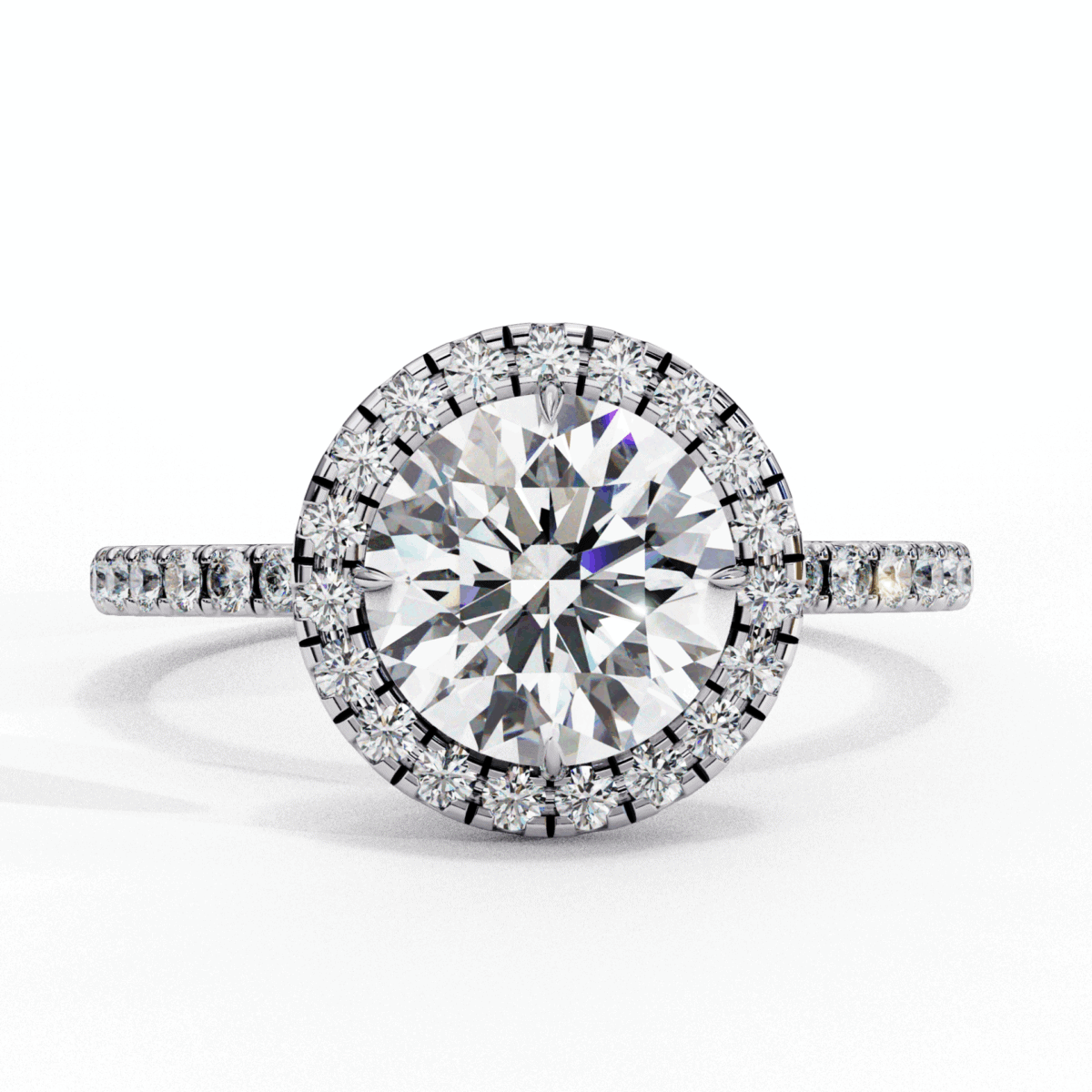 1.75 Carat Round Cut Forever Solitaire Engagement Ring  Image 1