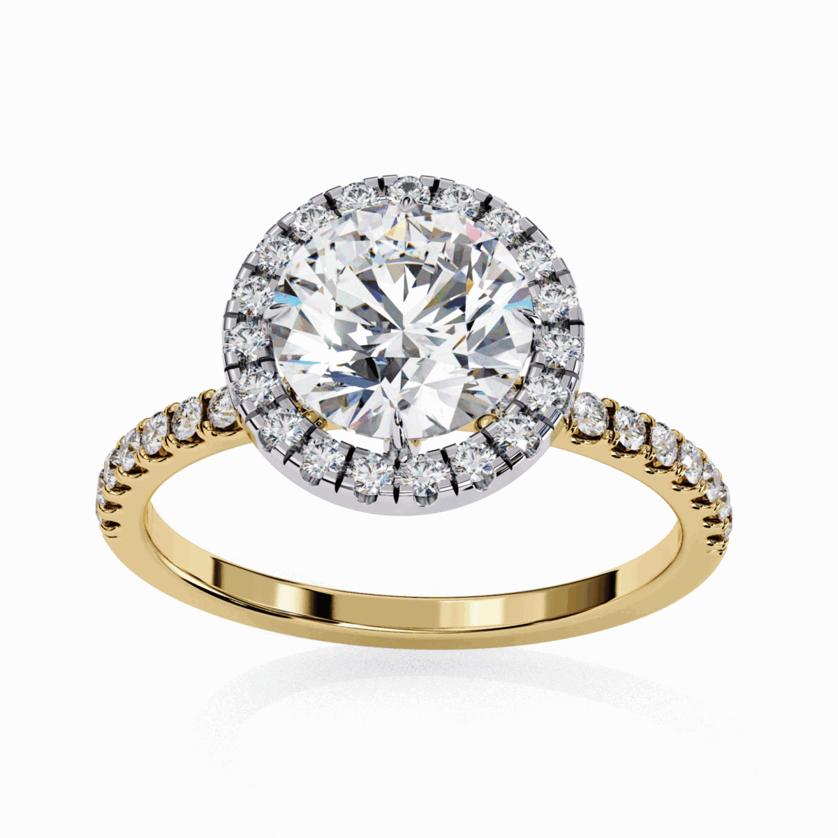 1.75 Carat Round Cut Forever Solitaire Engagement Ring  Image 8
