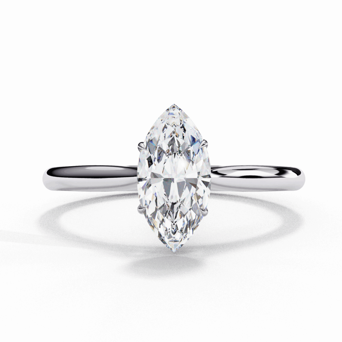 LR14234P11 0.75 Carat Marquise Cut Classic Solitaire Ring Image 1