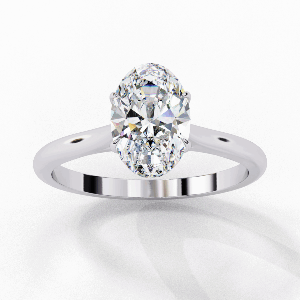 1.25 Carat Oval Cut Classic Solitaire Ring  Image 4