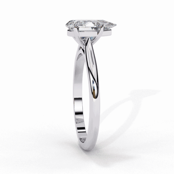 1 Carat Pear Cut Classic Solitaire Ring