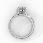 1 Carat Pear Cut Classic Solitaire Ring - Image 2