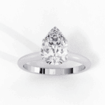 1 Carat Pear Cut Classic Solitaire Ring - Image 3