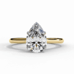 1 Carat Pear Cut Classic Solitaire Ring - Image 4