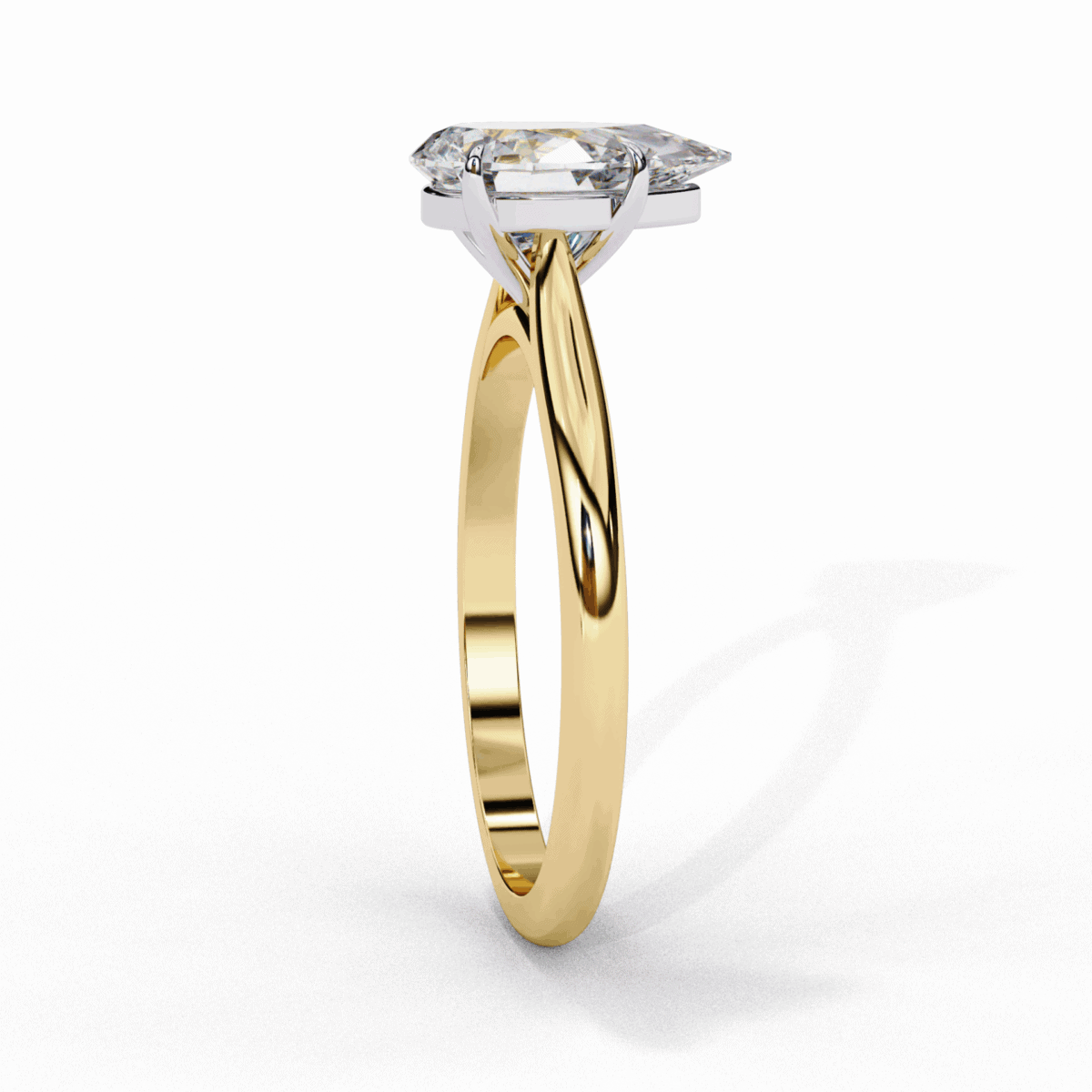 1 Carat Pear Cut Classic Solitaire Ring  Image 5