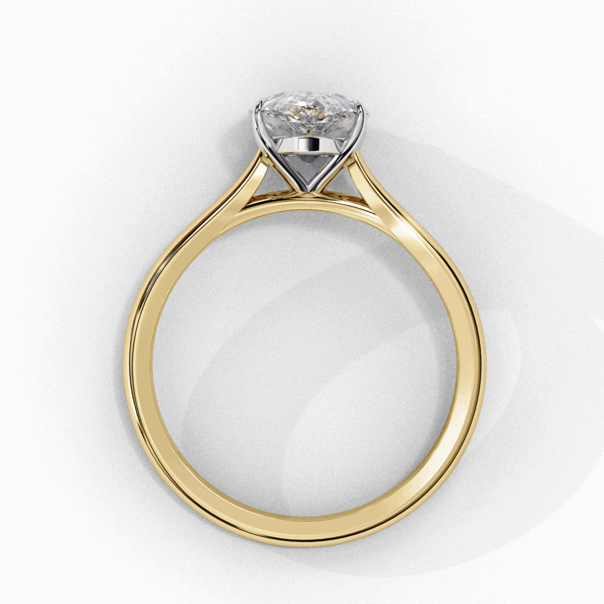 1 Carat Pear Cut Classic Solitaire Ring  Image 6