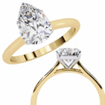 1 Carat Pear Cut Classic Solitaire Ring - Image 8