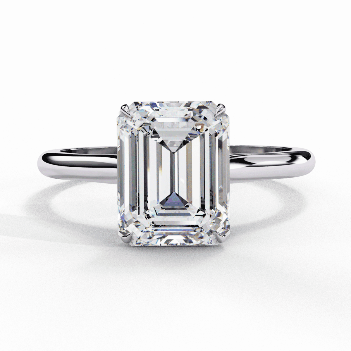2.5 Carat Emerald Cut Classic Solitaire Ring  Image 1