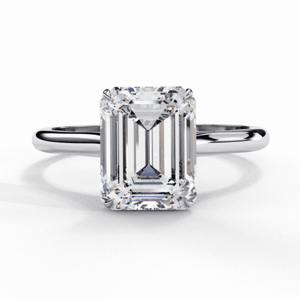 2.5 Carat Emerald Cut Classic Solitaire Ring