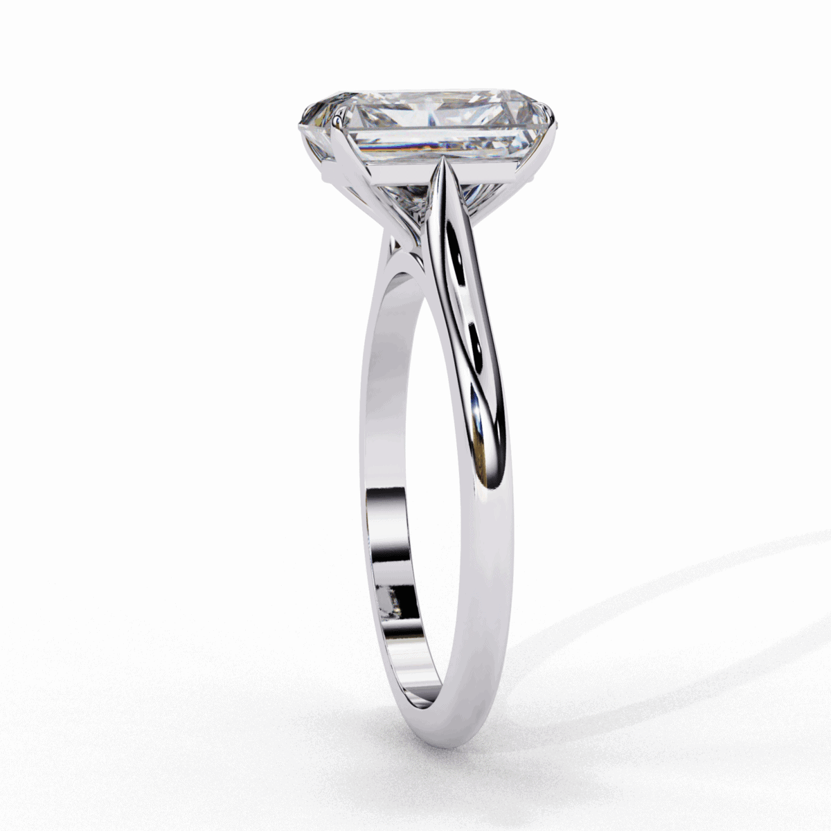 2.5 Carat Emerald Cut Classic Solitaire Ring  Image 2