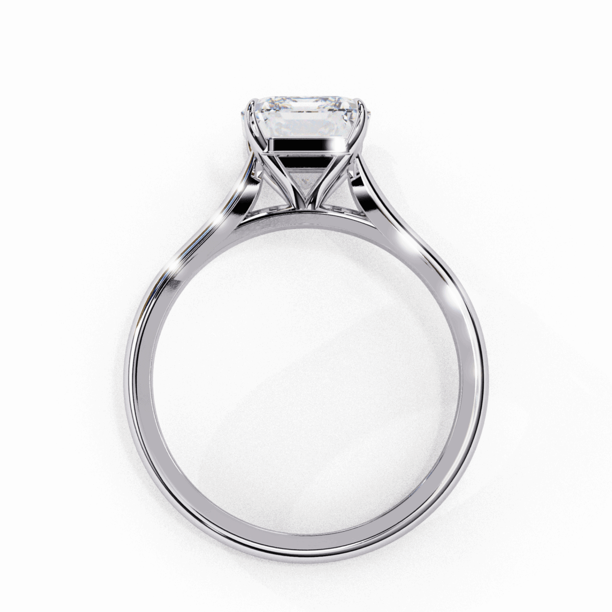 2.5 Carat Emerald Cut Classic Solitaire Ring  Image 3