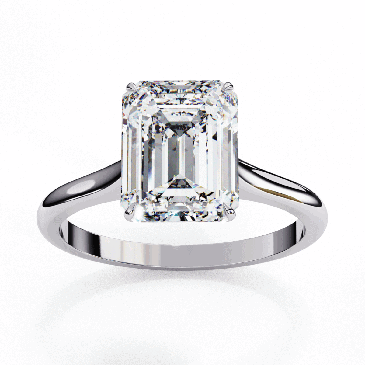 2.5 Carat Emerald Cut Classic Solitaire Ring  Image 4