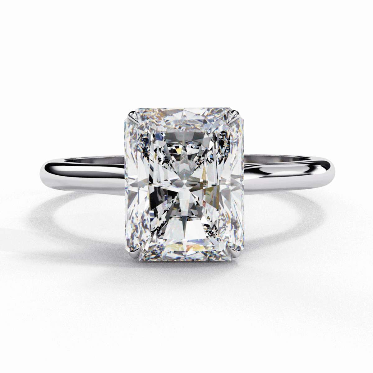 3 Carat Radiant Cut Classic Solitaire Ring  Image 1
