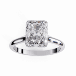 3 Carat Radiant Cut Classic Solitaire Ring - Image 4