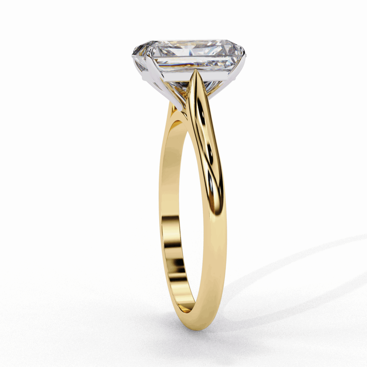 3 Carat Radiant Cut Classic Solitaire Ring  Image 6
